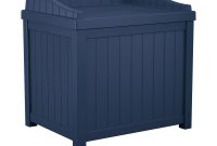 Suncast 22 Gal Navy Blue Small Storage Seat Deck Box Ss1000nd The throughout sizing 1000 X 1000