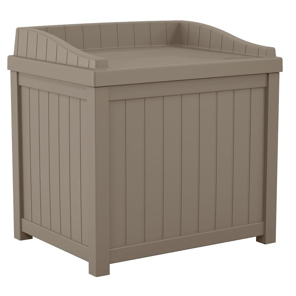 Suncast 22 Gal Taupe Small Storage Seat Deck Box Ss1000dtd The within measurements 1000 X 1000