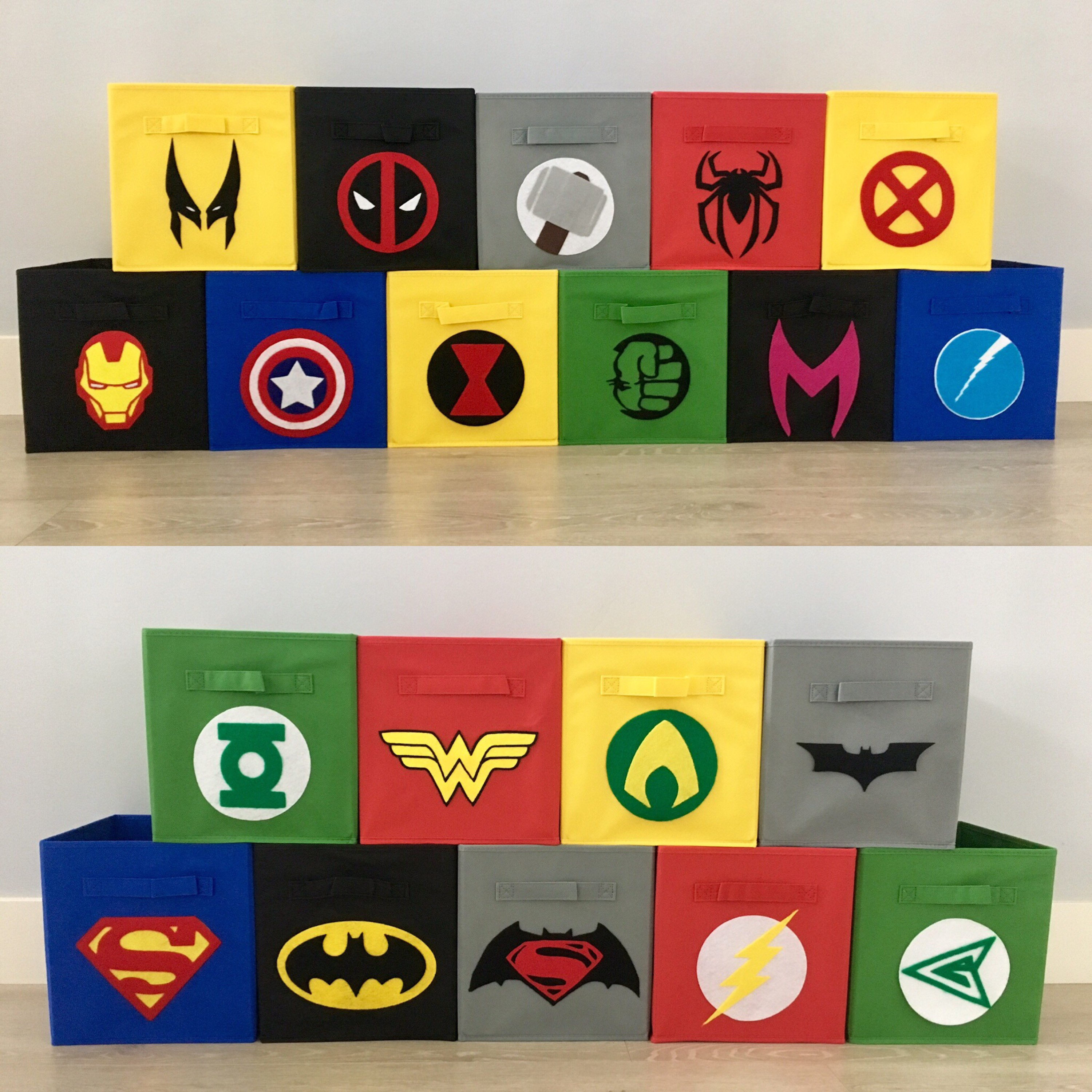 Superhero Cube Storage Bins pertaining to measurements 3000 X 3000