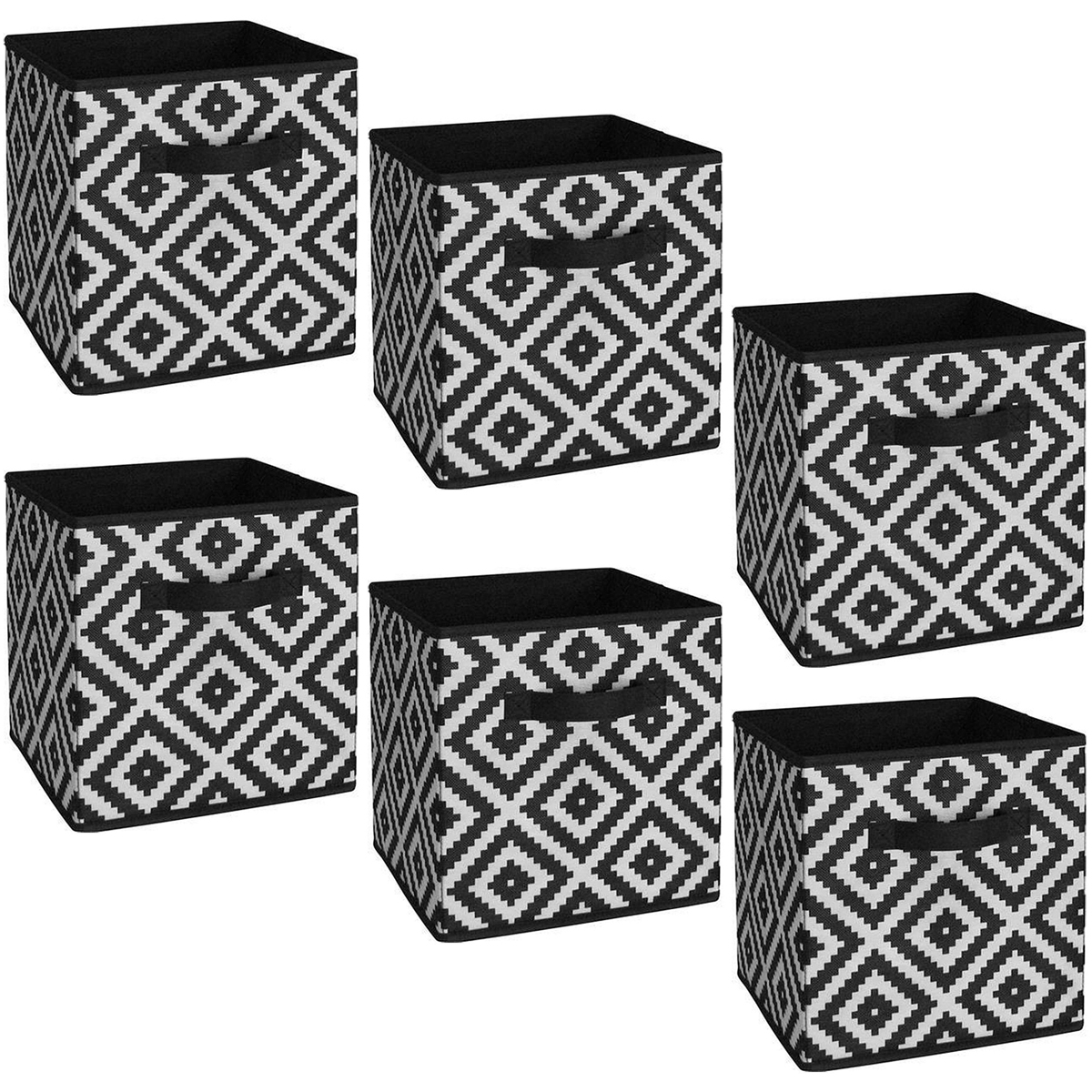 System Build 6 Pack Storage Bins Cube Organizers Canvas Baskets within measurements 1200 X 1200