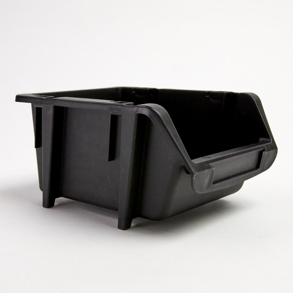 Tafco Product 4 78 In Stacking And Nesting Storage Bin Black 4 regarding sizing 1000 X 1000