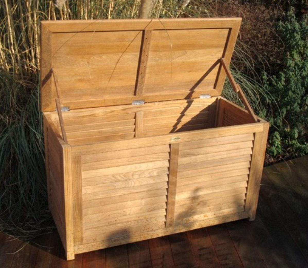Teak Outdoor Storage Box regarding size 1197 X 1041