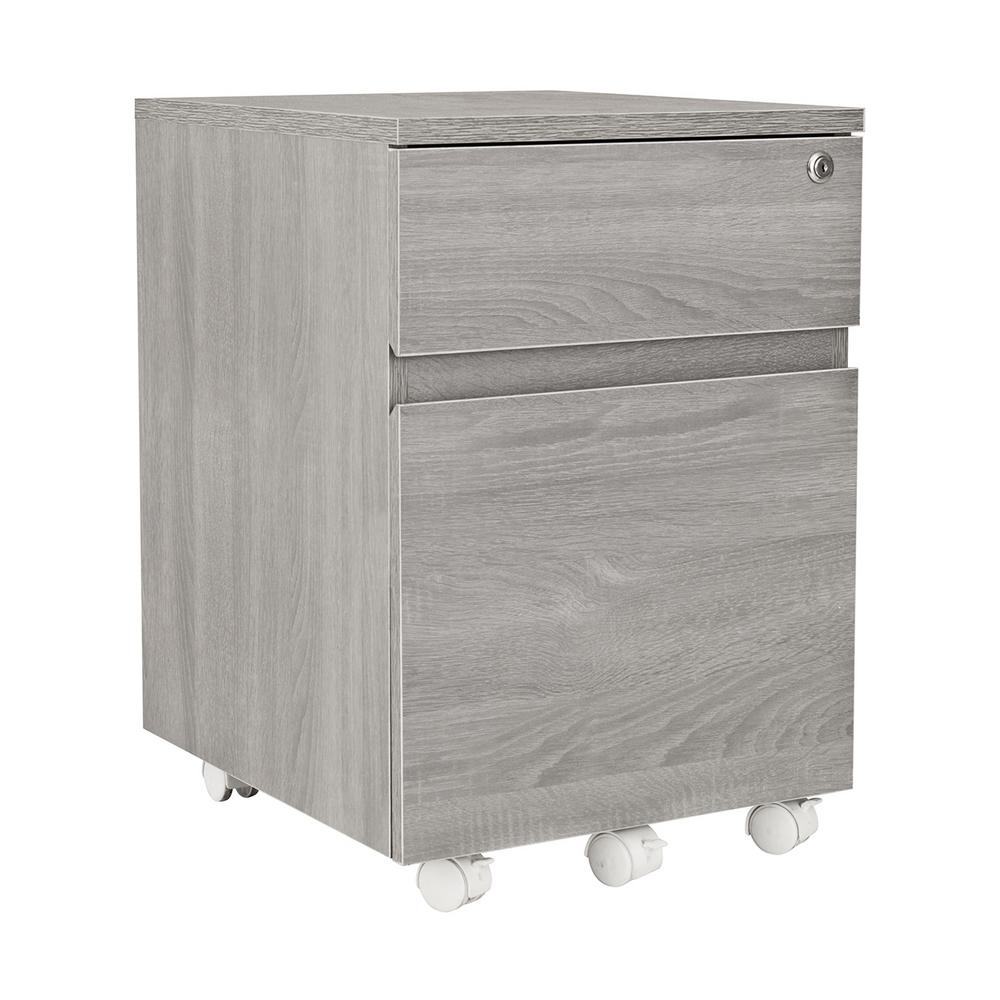 Techni Mobili Grey Rolling 2 Drawer Vertical Filing Cabinet With pertaining to sizing 1000 X 1000