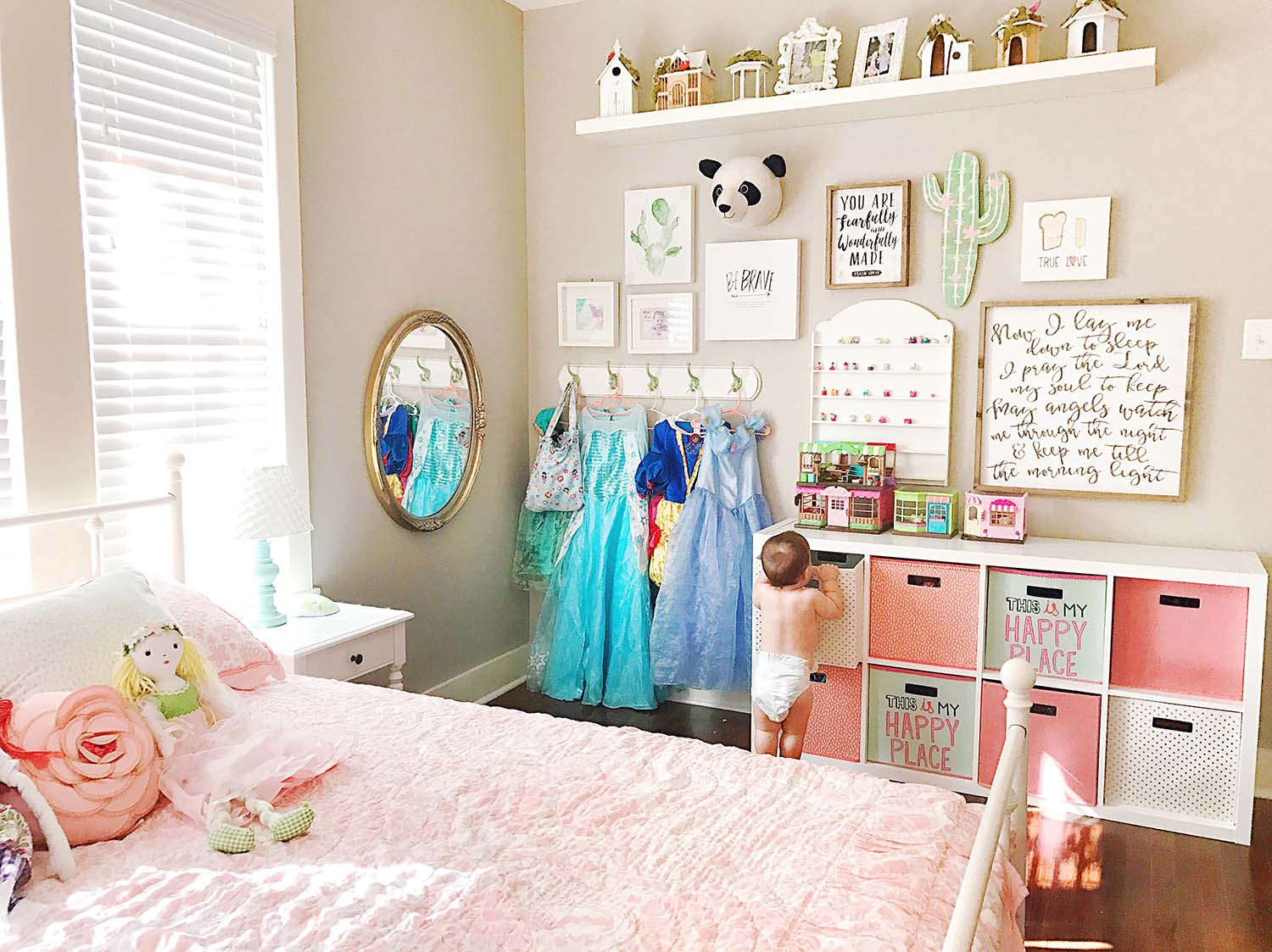 The Girls Shared Room Decor And Storage At Home With Natalie within proportions 1500 X 1123