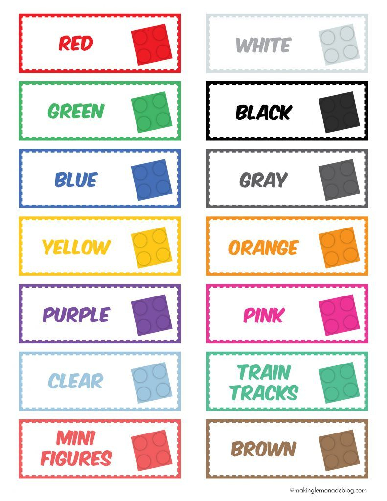 The Magical Lego Organizing Solution Free Printable Labels intended for dimensions 791 X 1024