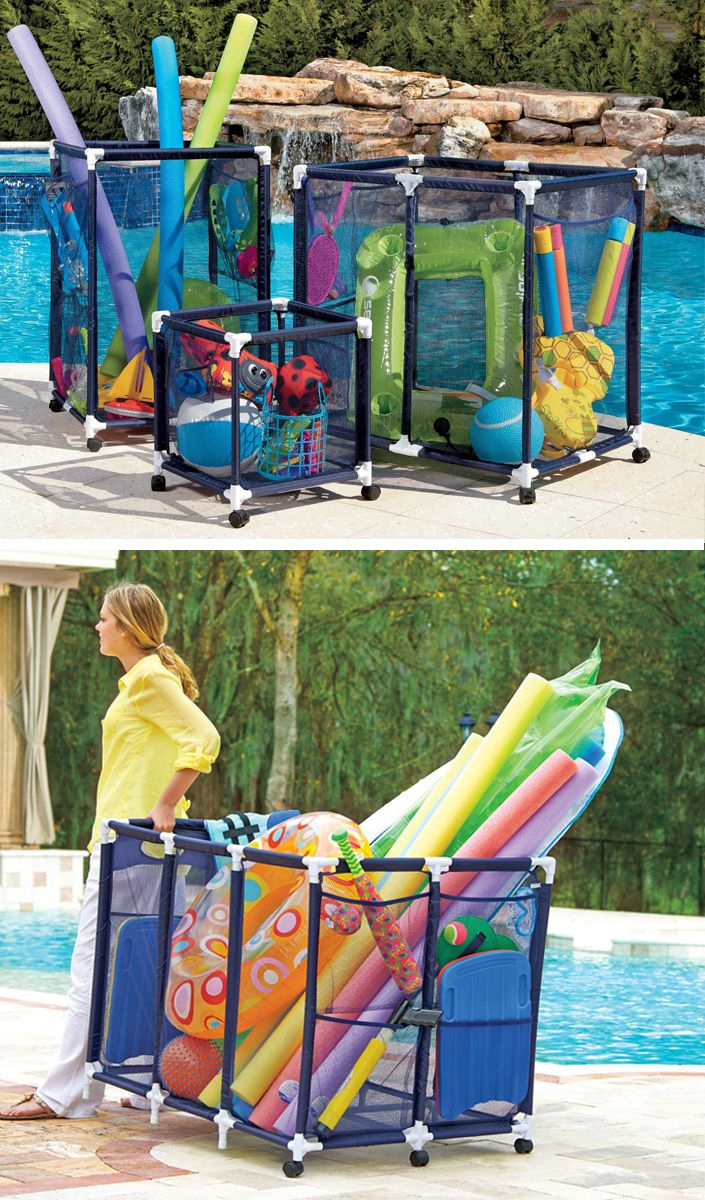 These Mesh Pool Toy Storage Bins Are Large Enough To Hold Everything in sizing 705 X 1200