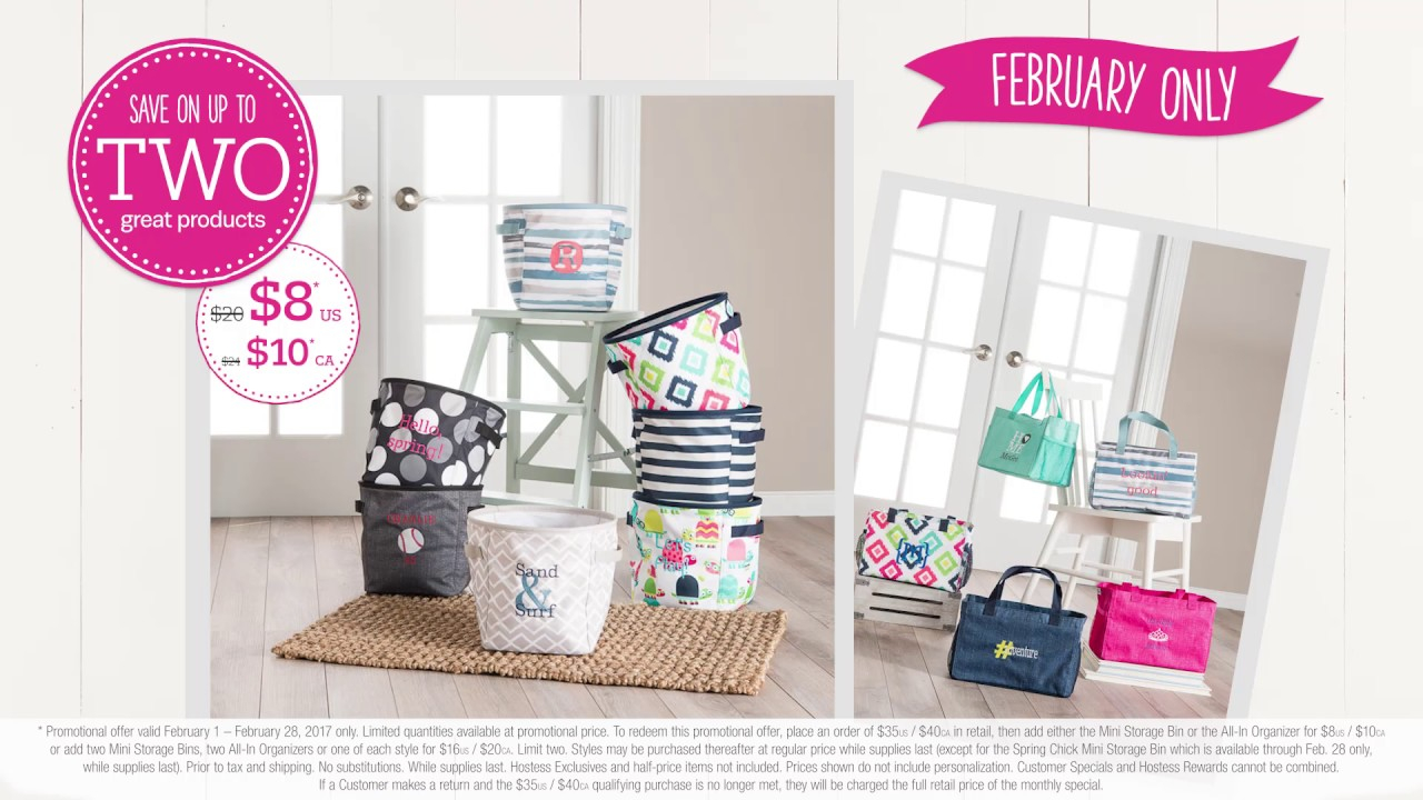 Thirty One Gifts February 2017 Customer Special Mini Storage Bin throughout dimensions 1280 X 720