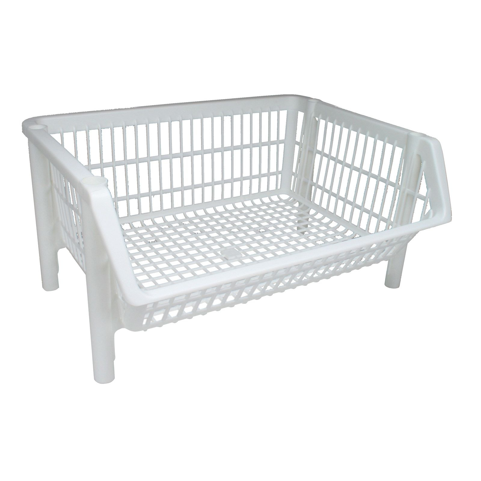 This Stackable Plastic Basket With A Scoop Front Is A Super Handy in sizing 1600 X 1600