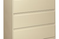 Three Drawer Lateral File Cabinet 42w X 18d X 39 18h Putty with regard to proportions 2400 X 2400