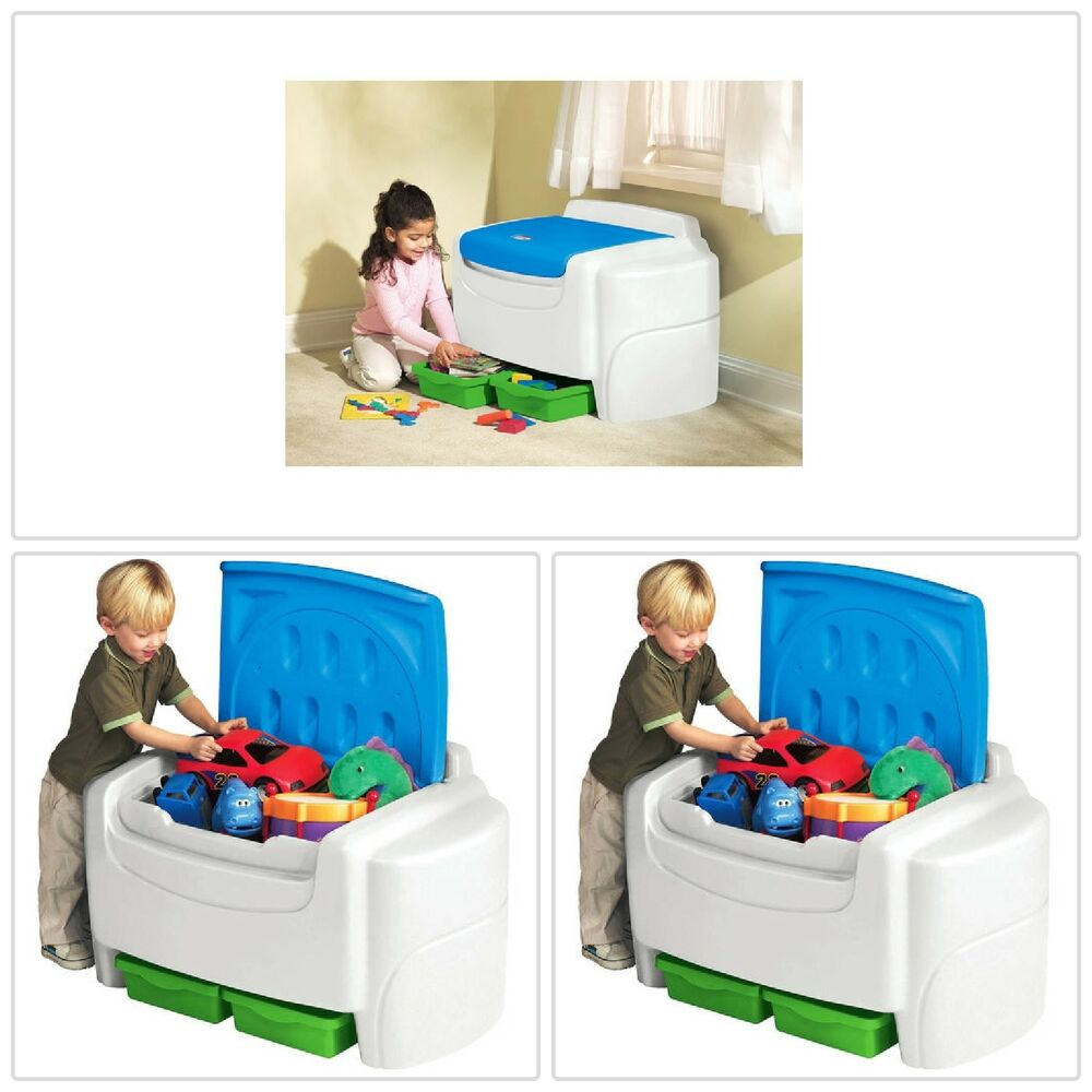 Toy Chest 2 Removable Bins Detachable Lid Kids Room Storage Extra with measurements 1000 X 1000