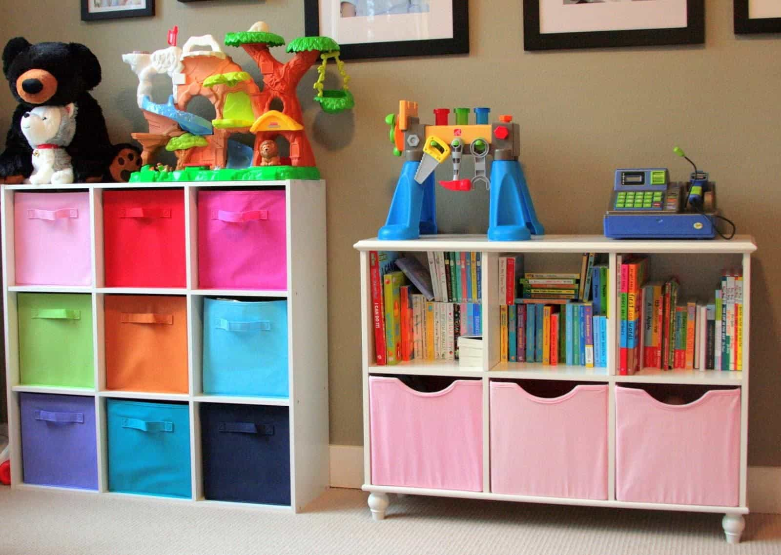 Toy Storage With Colorful Cube Bins Choosing The Best Toy Storage within proportions 1600 X 1138