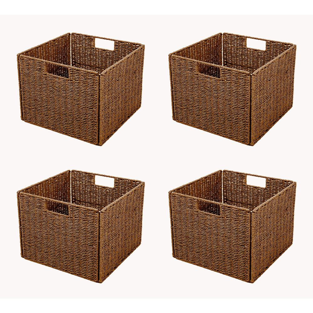 Trademark Innovations 13 In X 10 Infoldable Storage Basket With with sizing 1000 X 1000