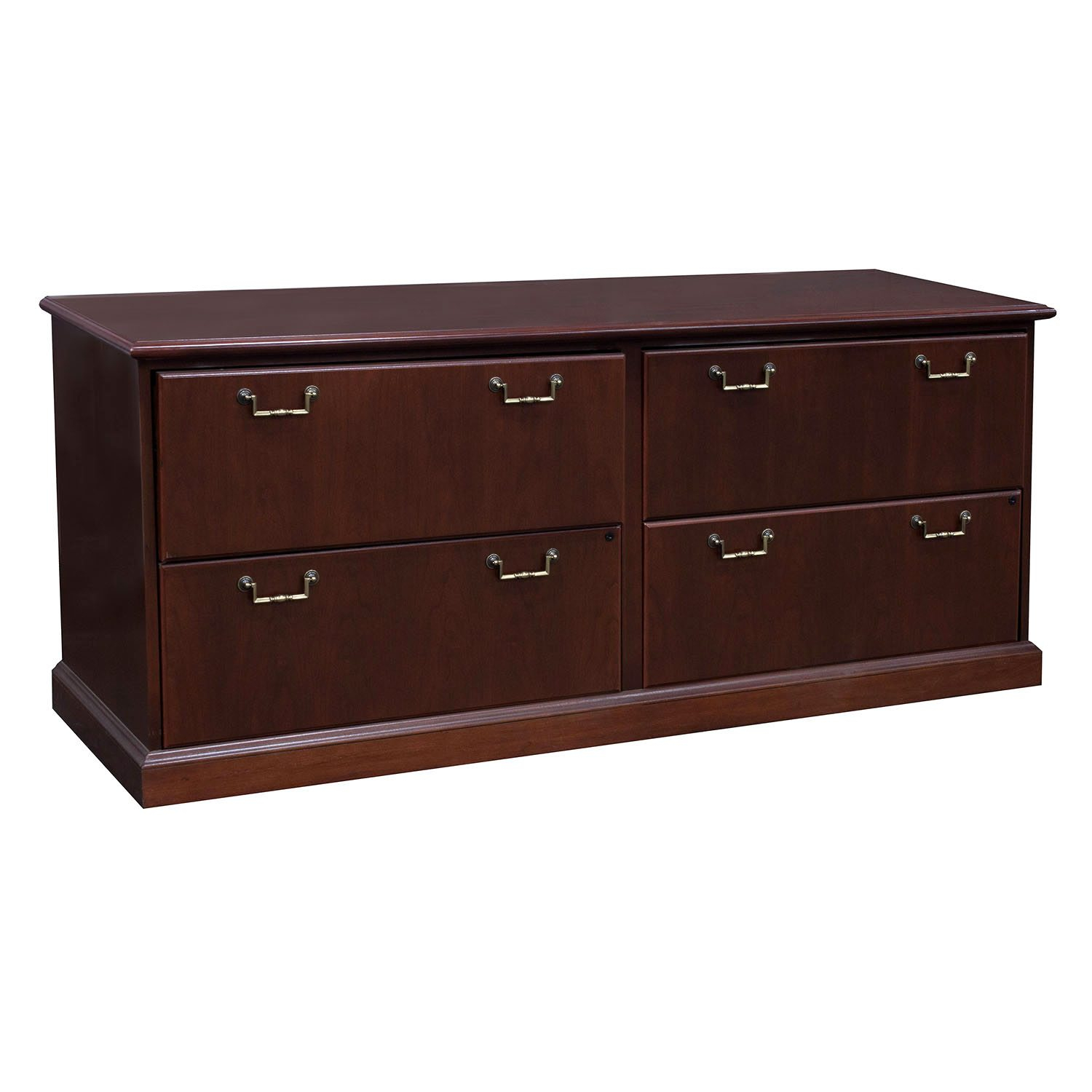 Traditional 4 Drawer Wood Credenza Cherry National Single File Cabinet regarding proportions 1500 X 1500