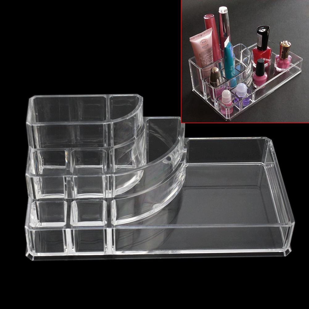 Transparent Clear Acrylic Makeup Organiser Cosmetics Display Storage within proportions 1001 X 1001