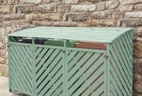 Triple Wheelie Bin Storage Green throughout proportions 898 X 1000