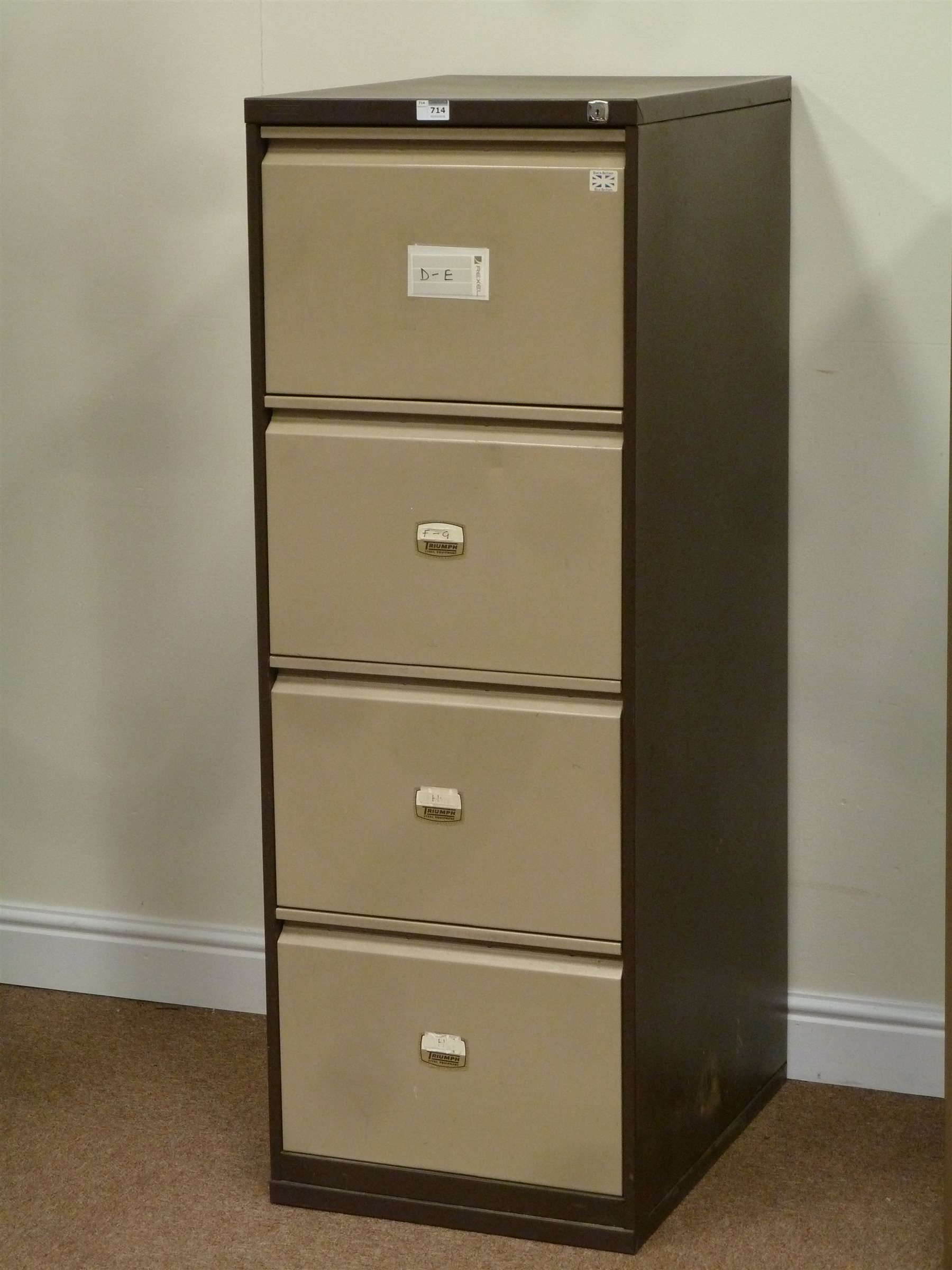 Triumph Four Drawer Filing Cabinet With Key Bisley Four Drawer within sizing 1800 X 2400