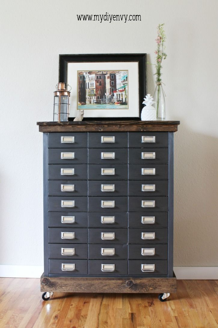 Turn An Old Metal Filing Cabinet Into And Industrial Furniture for size 725 X 1088