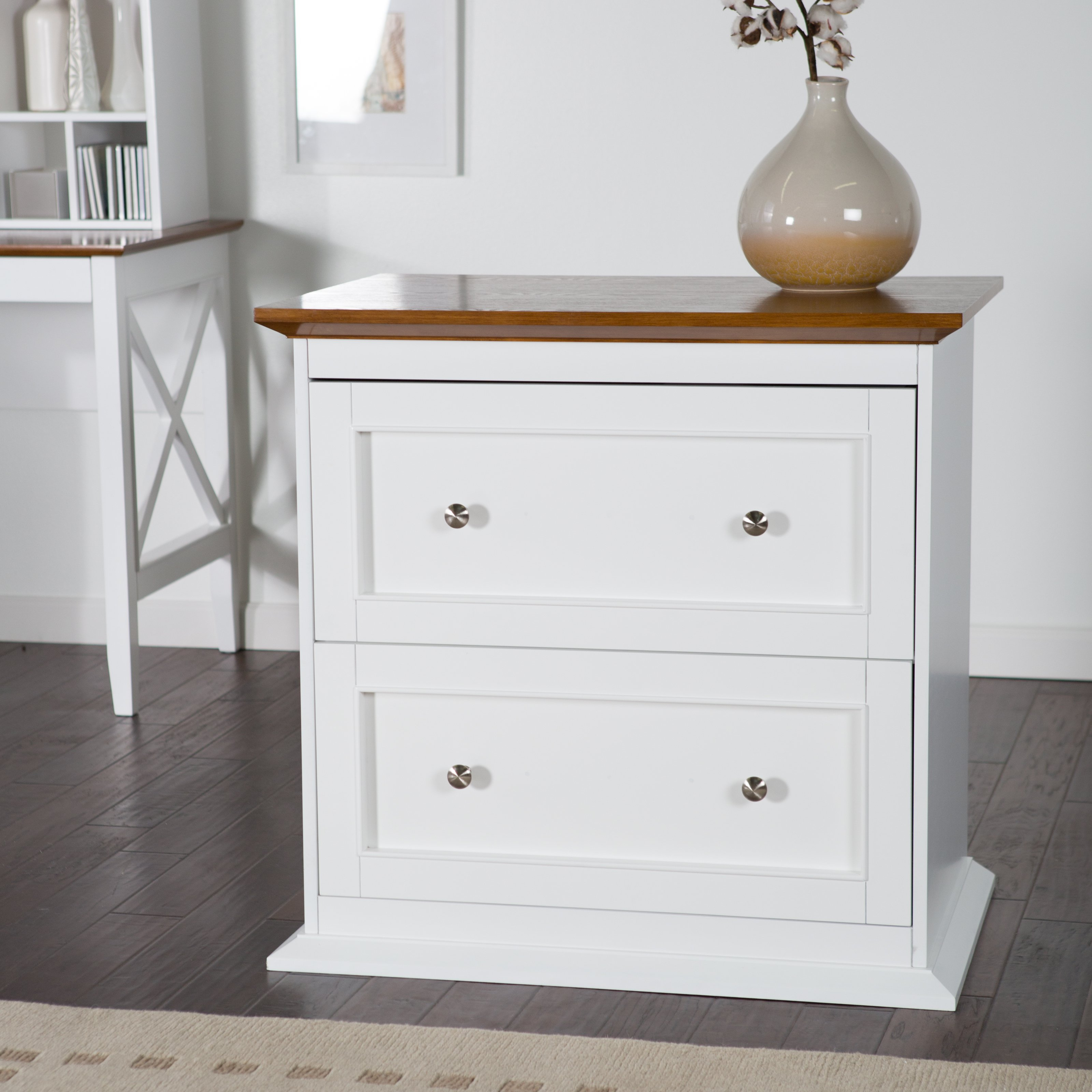 Two Drawer Lateral Filing Cabinet Lateral Drawer Dark Wood White within sizing 3200 X 3200
