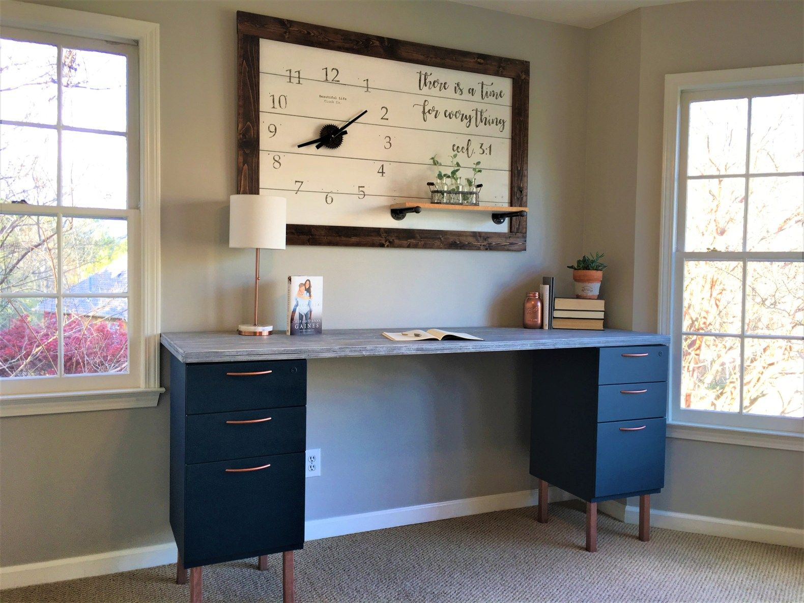 Ugly Home Office Makeover Part 5 The Diy File Cabinet Desk And regarding measurements 1580 X 1185