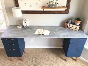 Ugly Home Office Makeover Part 5 The Diy File Cabinet Desk And throughout proportions 1200 X 900