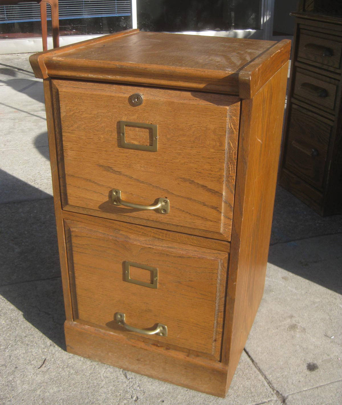 Uhuru Furniture Collectibles Sold Oak 2 Drawer File Cabinet inside size 1200 X 1419