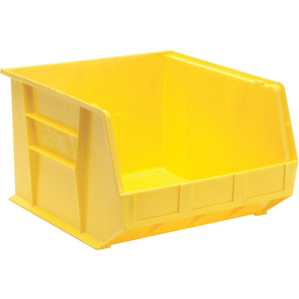 Ultra Series Stack And Hang 89 Gal Storage Bin In Yellow 3 Pack with measurements 1000 X 1000