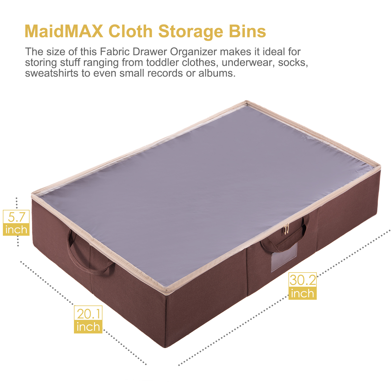 Underbed Storage Bag Maidmax Fabric Under Bed Storage Case for sizing 1500 X 1500