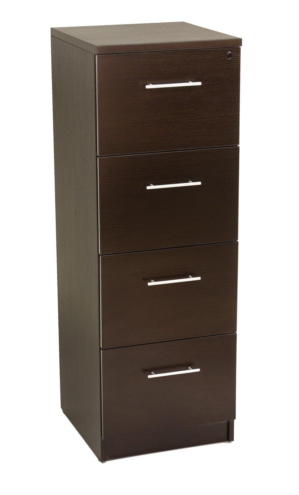 Unique 100 Collection 4 Drawer Vertical File Cabinet Espresso In for sizing 968 X 1600