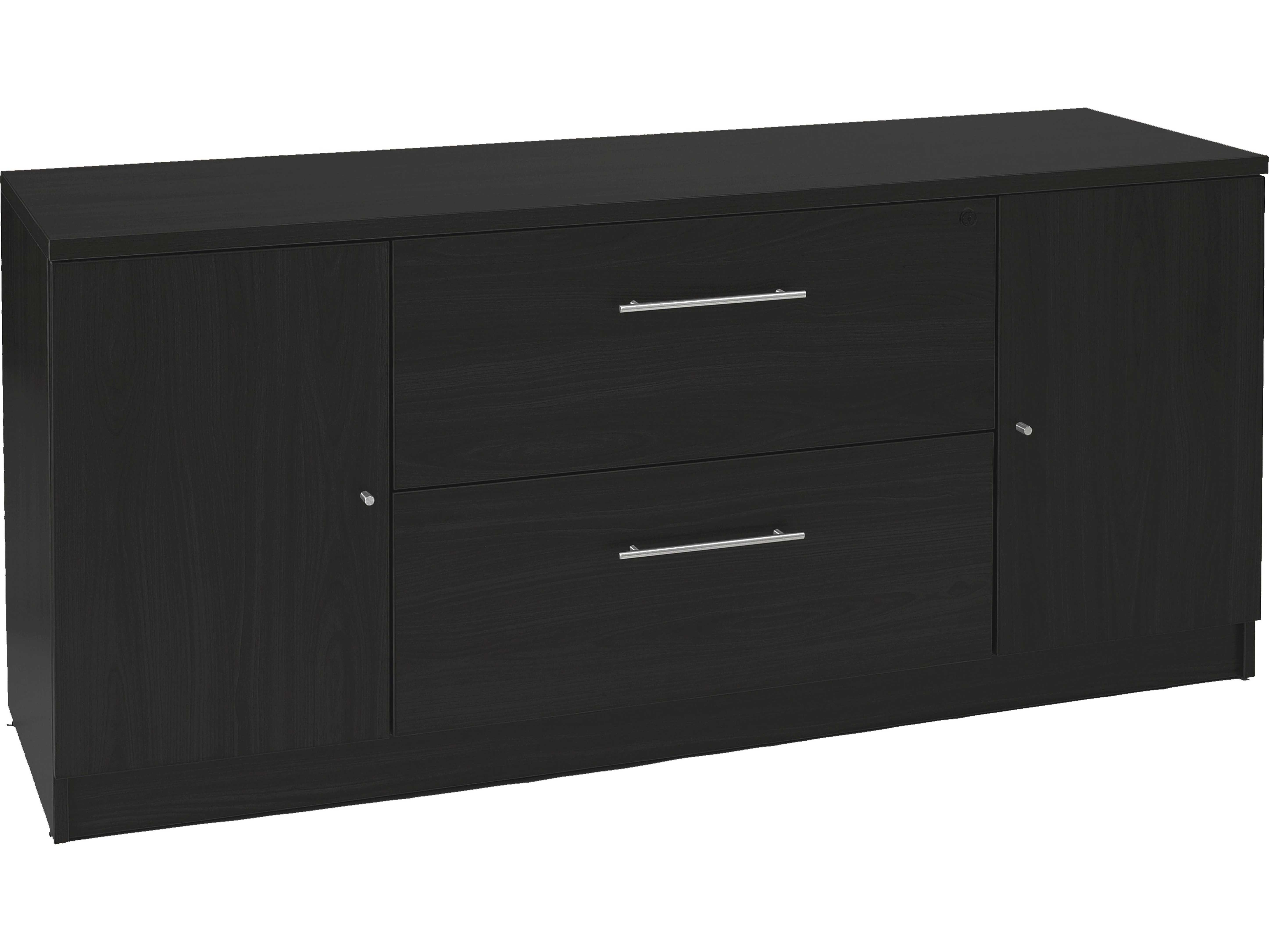 Unique Furniture 100 Series Espresso Credenza File Cabinet intended for proportions 5786 X 4341