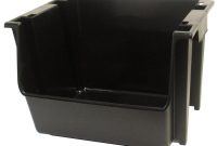 United Solutions 5 Gal Black Large Nestingstacking Bin Case Of 6 within dimensions 1000 X 1000