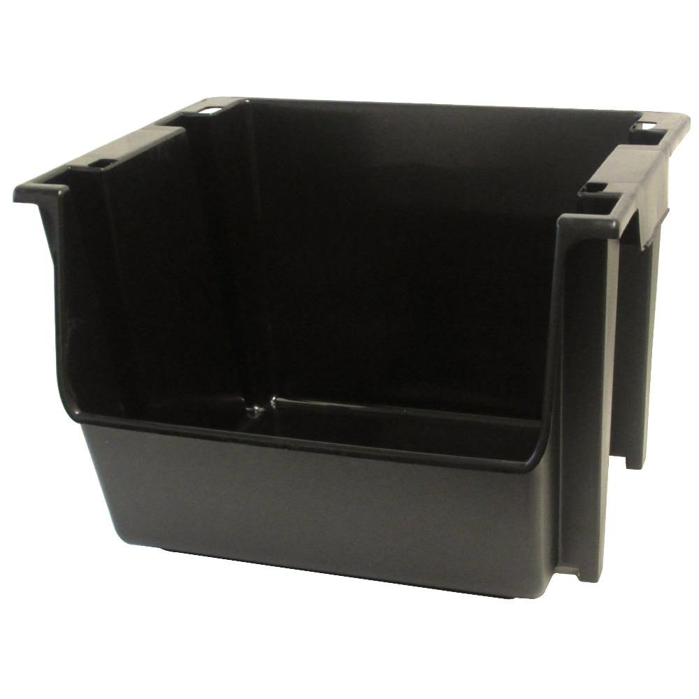 United Solutions 5 Gal Black Large Nestingstacking Bin Case Of 6 within size 1000 X 1000