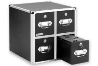 Vaultz Cd File Cabinet 4 Drawer Black Holds 660 Cds Vaultz throughout proportions 1600 X 1600