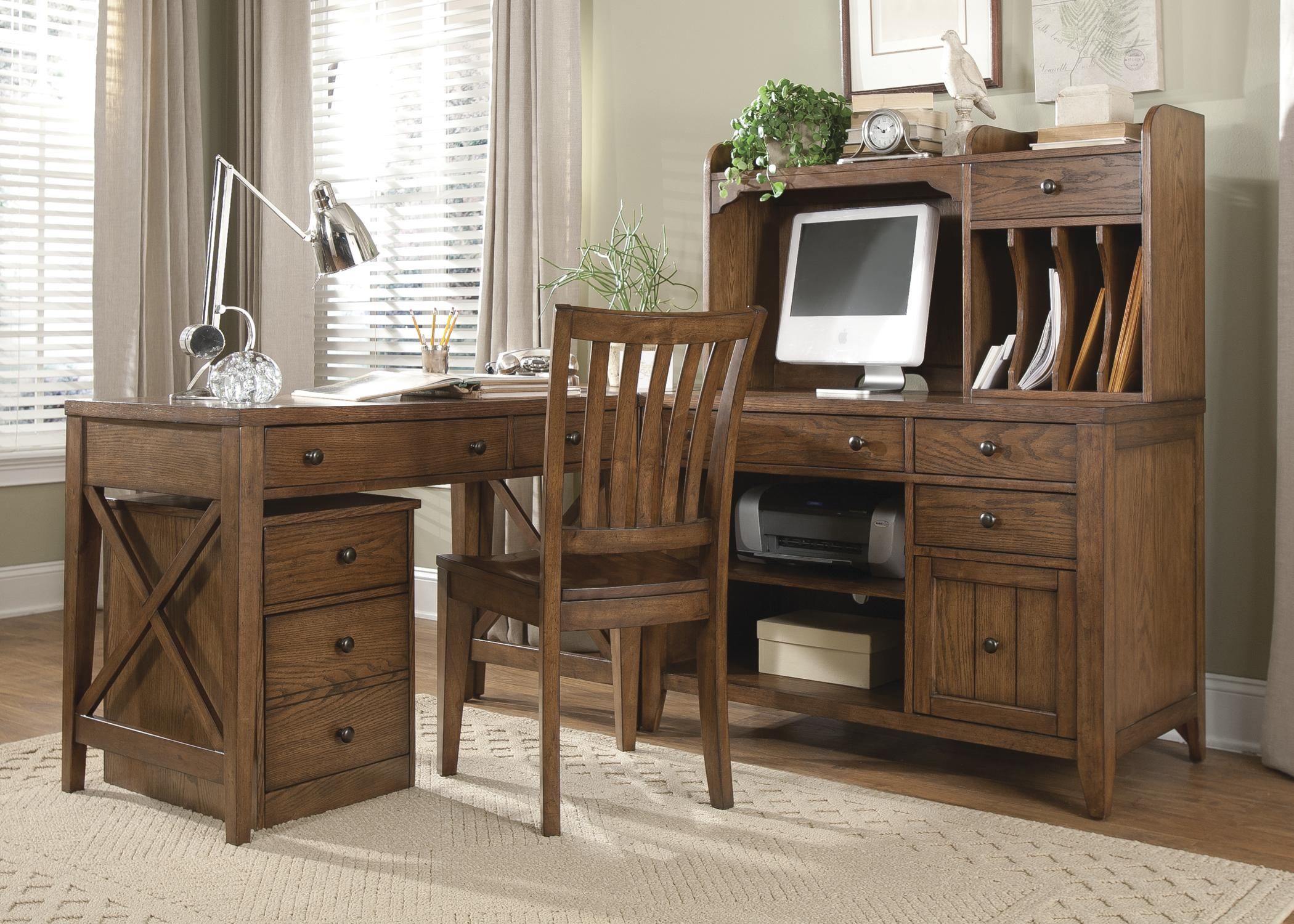 Vendor 5349 Hearthstone 5 Piece L Shaped Desk And File Cabinet Unit pertaining to sizing 2100 X 1500