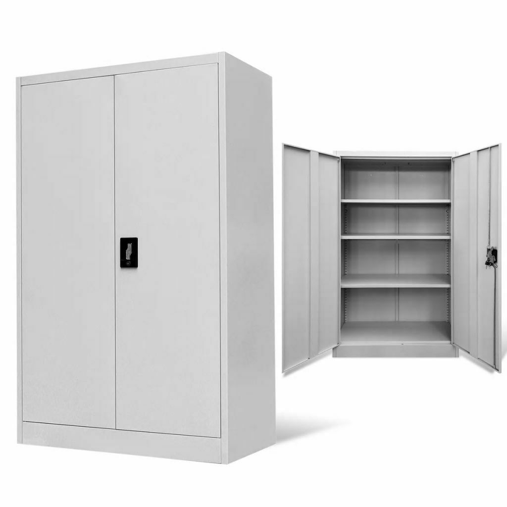 Vidaxl Office Filing Cabinet Locker 2 Door Steel File Storage regarding measurements 1024 X 1024