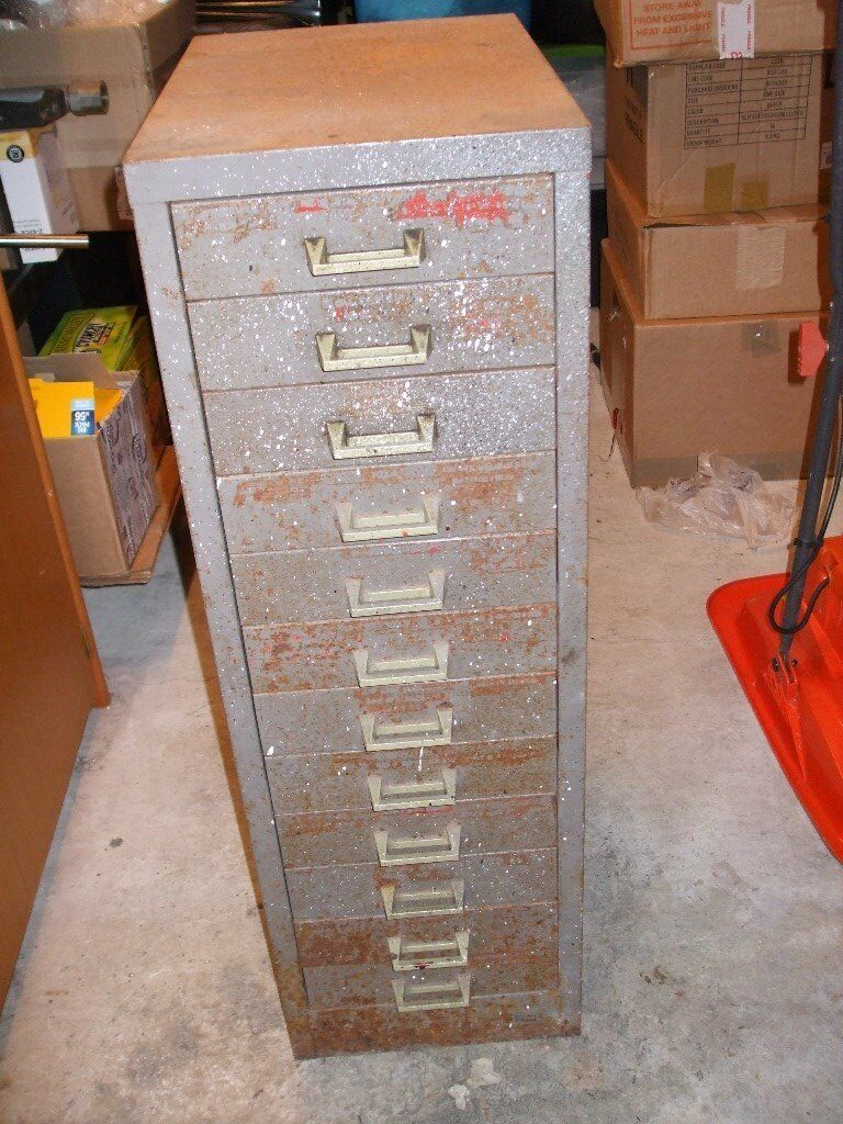Vintage 1950s Stor All Steel 12 Drawer Filing Cabinet Ideal For Upcycling pertaining to dimensions 768 X 1024