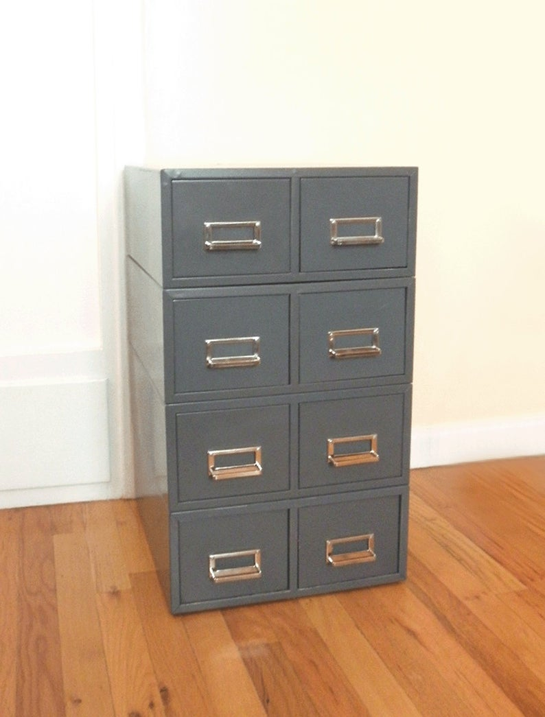 Vintage 50s60s Gray Metal File Cabinets Etsy with regard to dimensions 794 X 1045