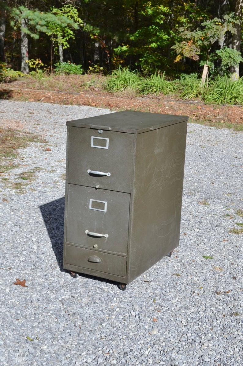 Vintage Cole Metal File Cabinet Industrial Top Open Rolling Etsy intended for sizing 794 X 1192
