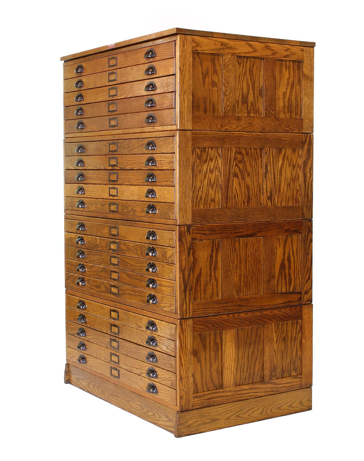 Vintage Hamilton Wooden Flat File Storage Cabinet At 1stdibs pertaining to measurements 1550 X 1962