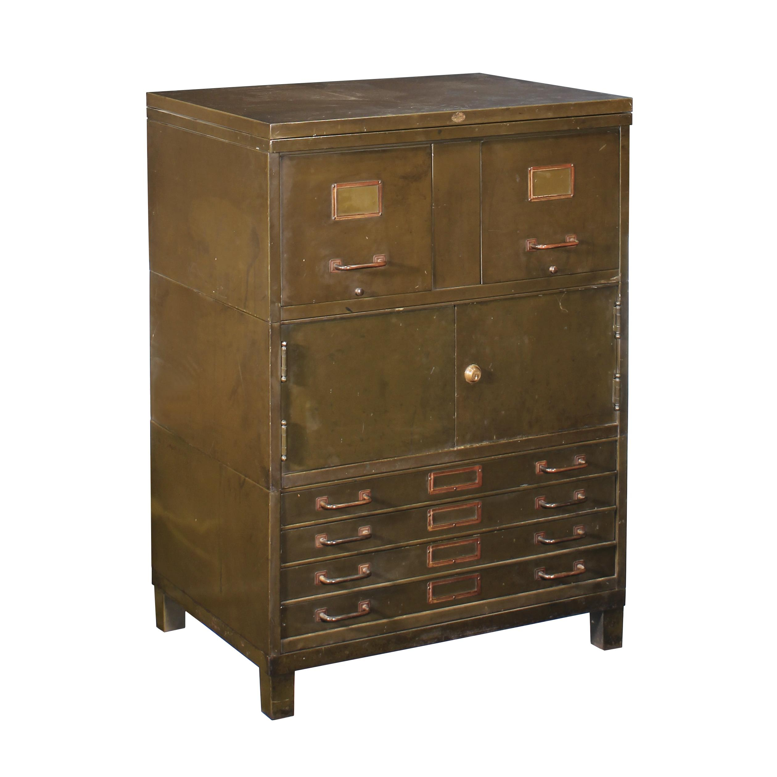 Vintage Industrial Metal Flat File Cabinet At 1stdibs with regard to dimensions 2520 X 2520