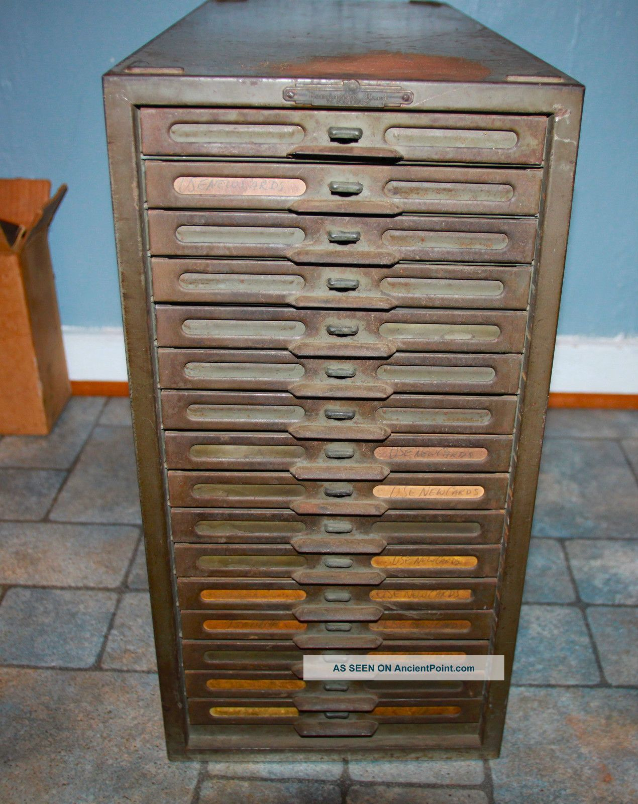 Vintage Industrial Remington Rand Kardex Metal File Cabinet 16 for dimensions 1270 X 1600