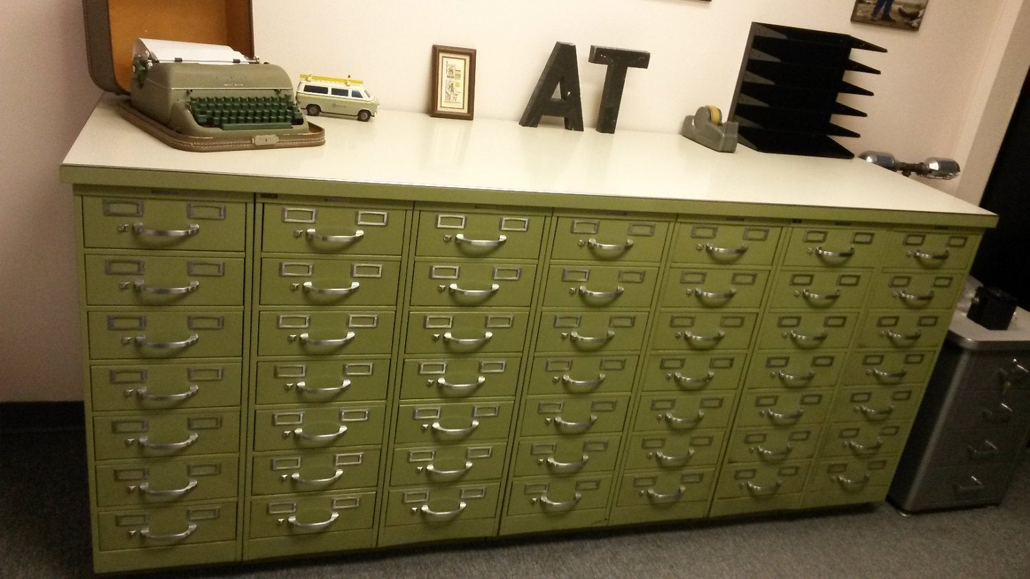 Vintage Industrial Steelcase Index Card Filing Cabinet Set 49 Etsy within sizing 1500 X 844