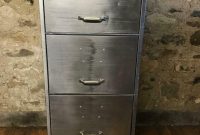 Vintage Industrial Stripped Metal 4 Drawer Filing Cabinet With Etsy within size 794 X 1059