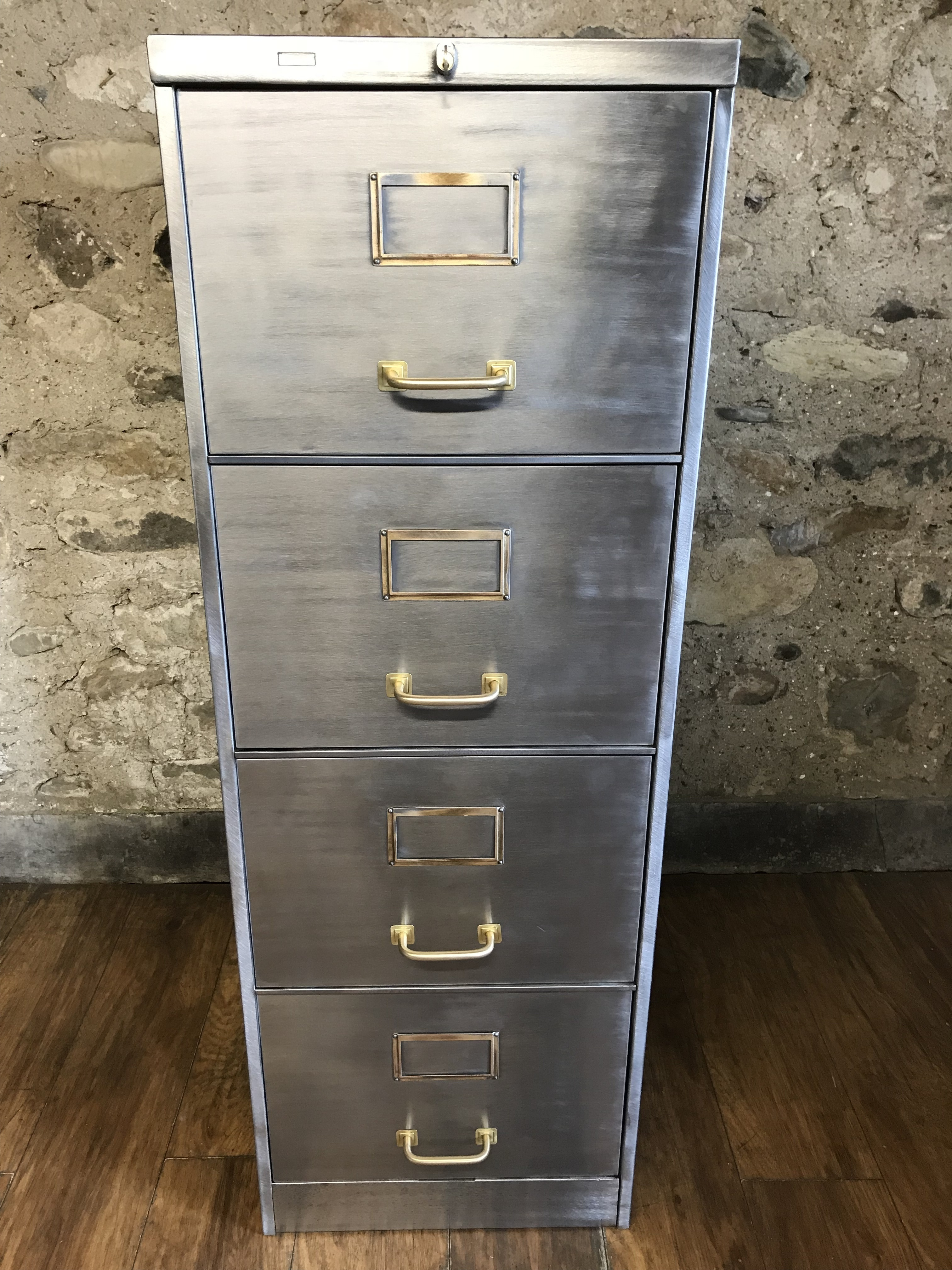 Vintage Industrial Stripped Metal 4 Drawer With Foolscap Hangers And with regard to proportions 3024 X 4032