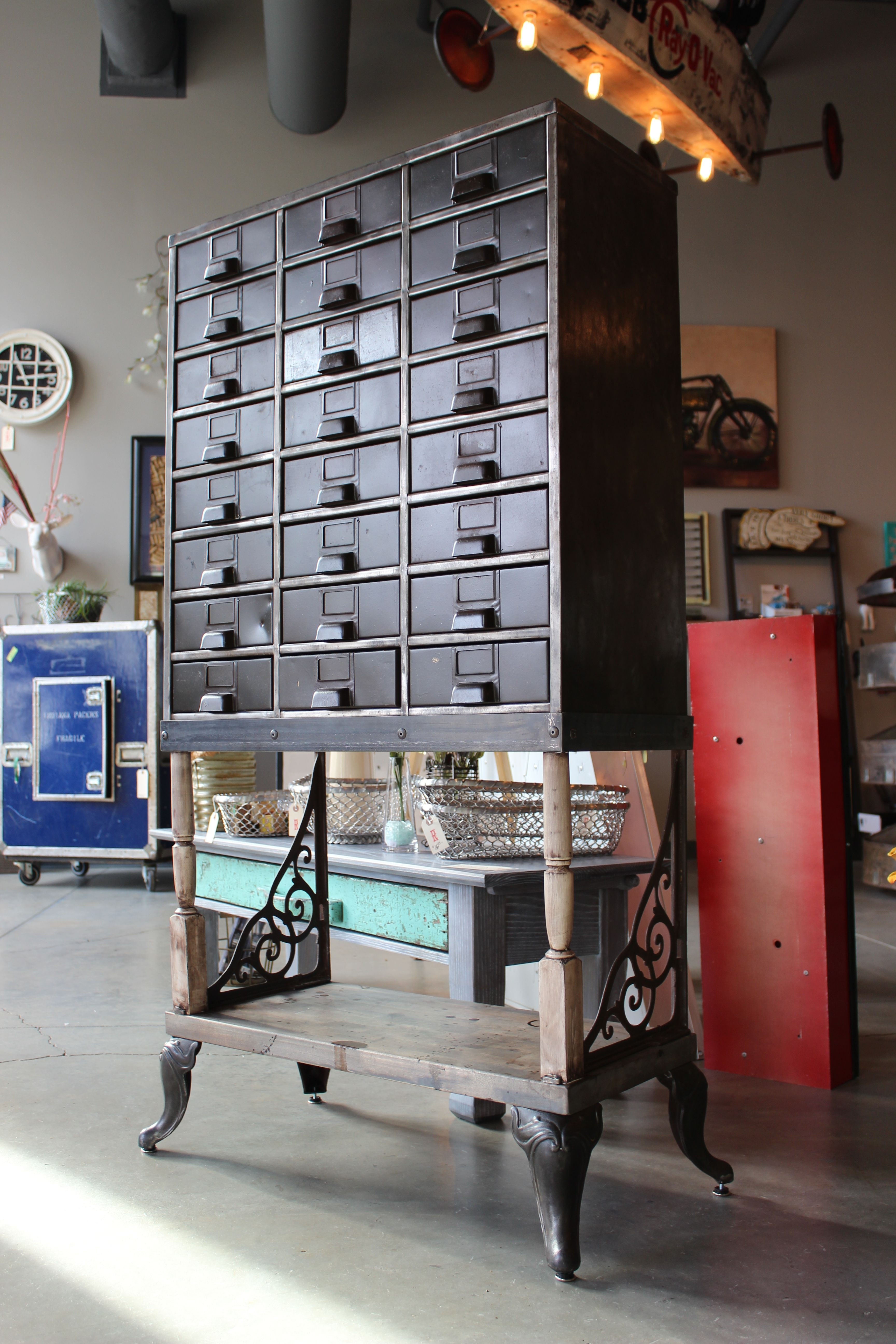 Vintage Metal File Cabinet That Was Missing A Few Drawers Unit Was inside sizing 3456 X 5184