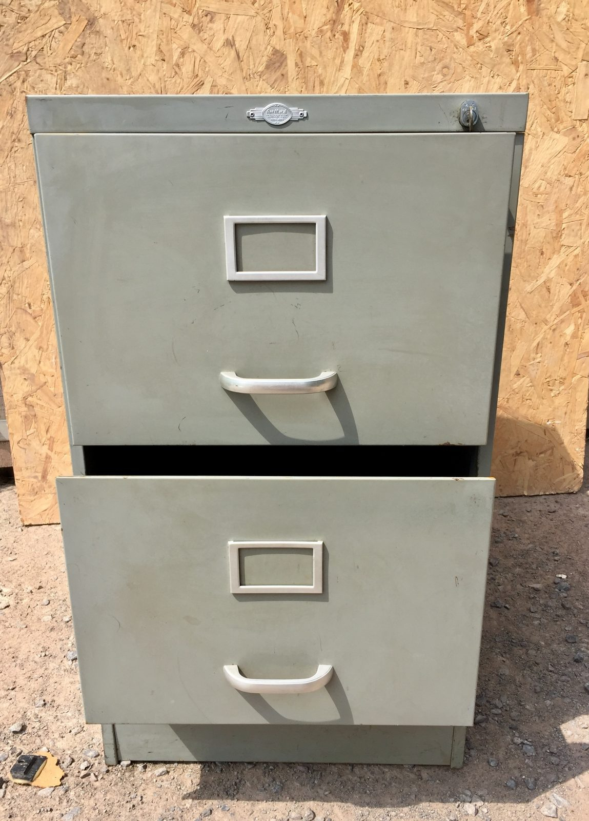 Vintage Office Metal Industrial 2 Drawer Filing Cabinet Art Metal with regard to size 1149 X 1600