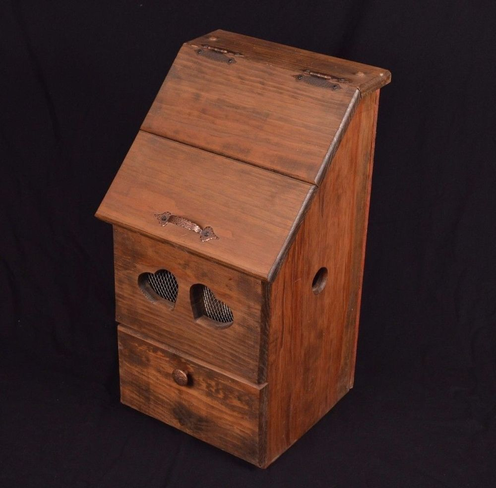 Vintage Wooden Potato Box Onion Box Cabinet Rustic Vegetable Storage within size 1000 X 984