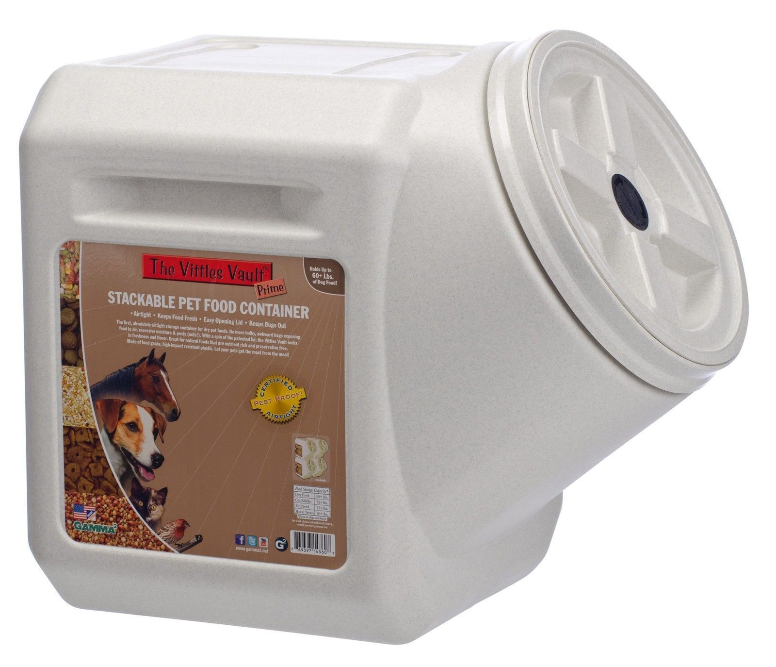 Vittles Vault 40 Pound Stackable Pet Dog Food Storage Bin Container in dimensions 1600 X 1374