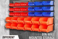 Wall Mounted Storage Bins Parts Rack 30 Bin Organizer Garage Plastic pertaining to measurements 1000 X 1000