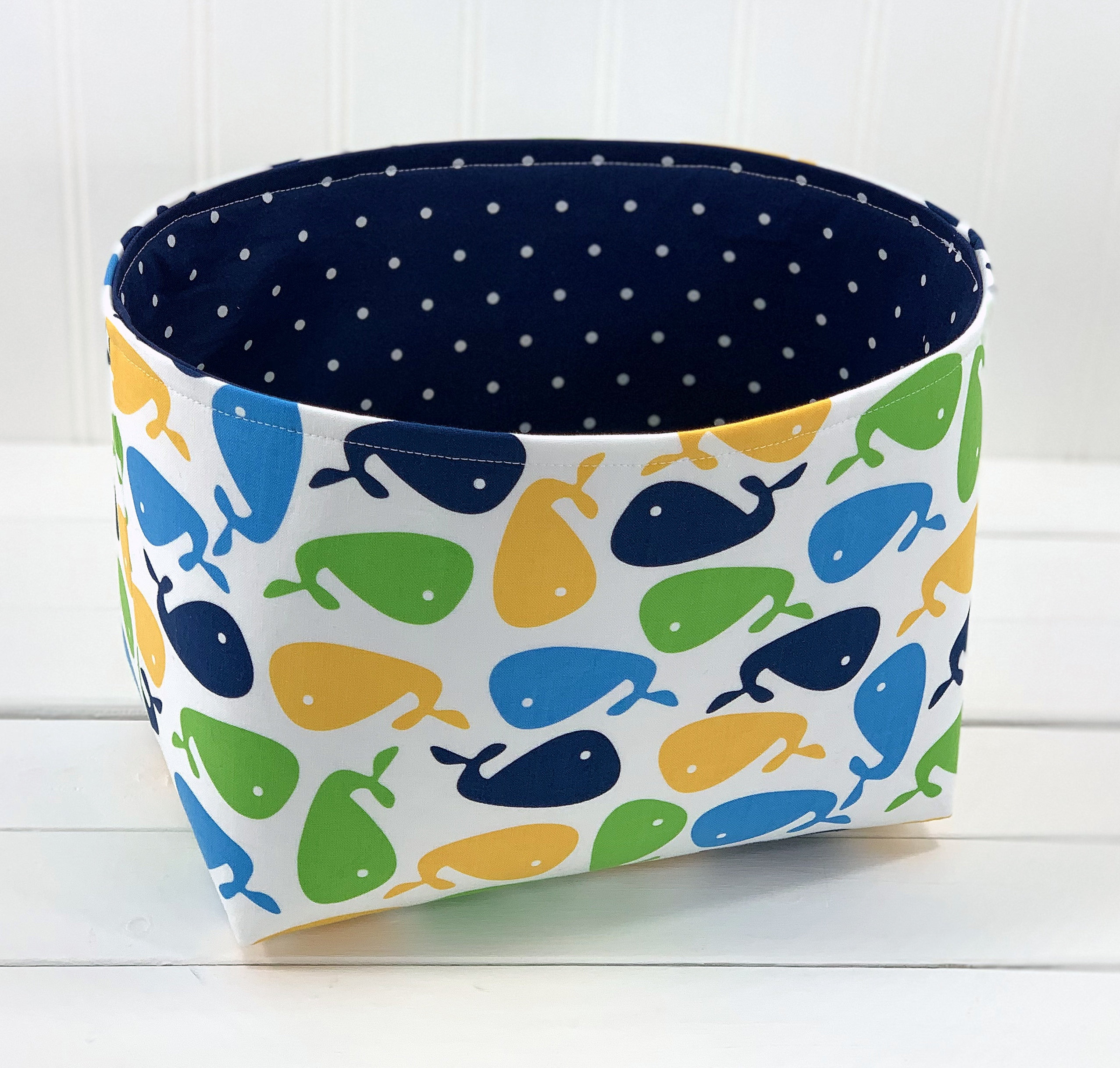 Whale Storage Basket Organizer Storage Bin Nautical Ba Boy Etsy for measurements 2554 X 2436