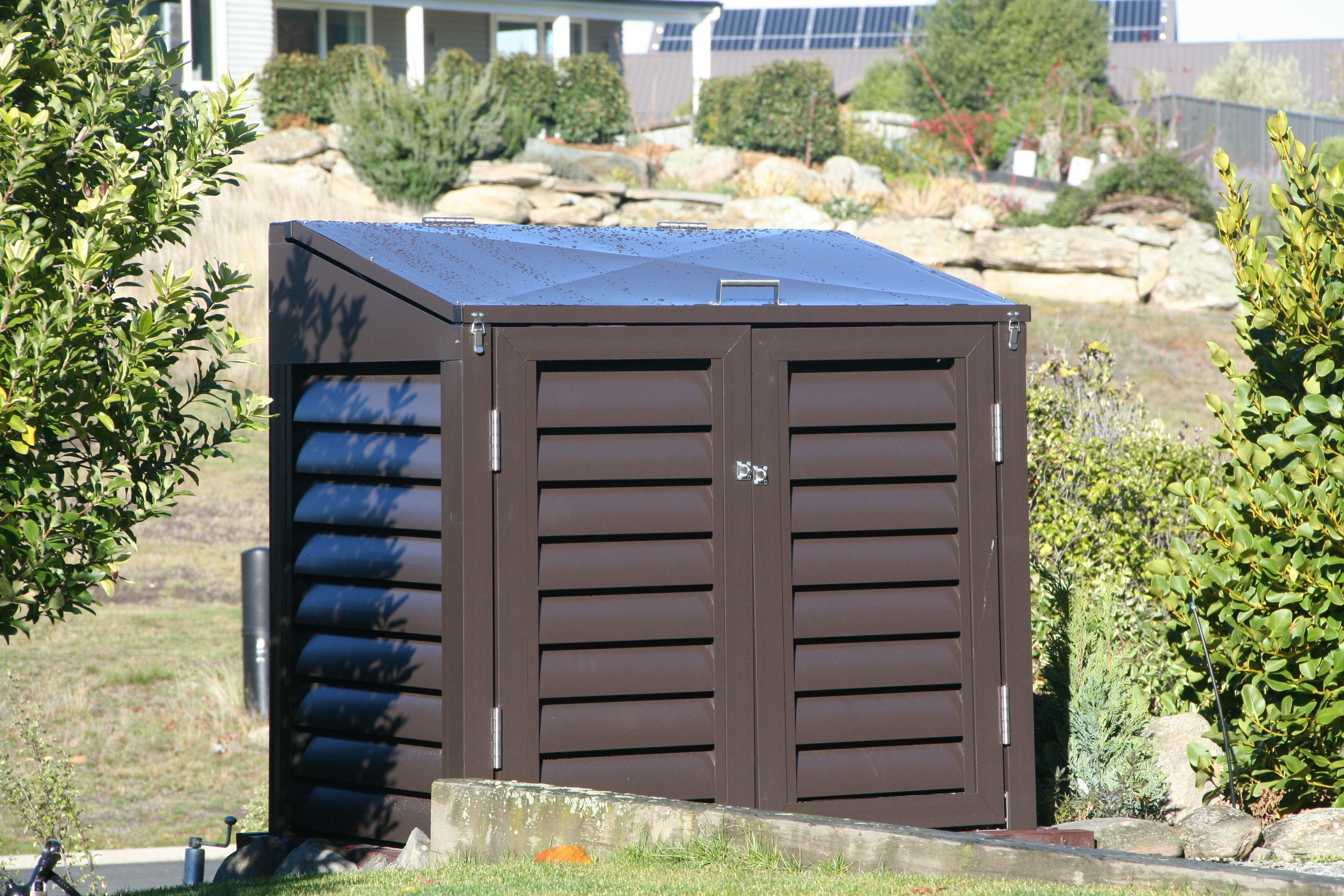 Wheelie Bin Garbage Or Rubbish Bin Storage Shed Designed Of with proportions 3456 X 2304